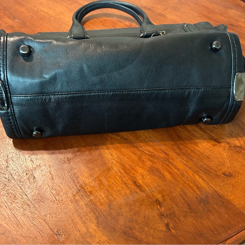 Coach Black Soft Leather Swagger Bag Shoulder Purse - Picture 7 of 16